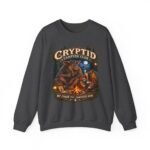 Cryptid Camping Club Sweatshirt — 'We Share the Campsite Now' Cozy Crewneck