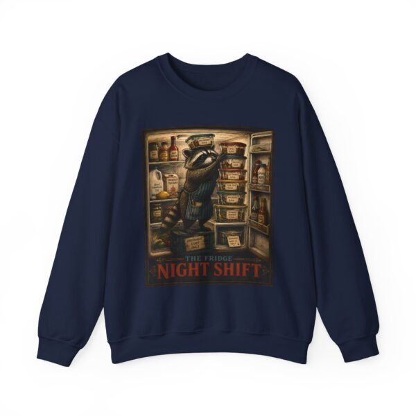 Night Shift Crewneck Sweatshirt — Vintage Bear Night Worker Graphic