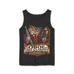 Clarinet Tank Top — "OBOE, Not Clarinet" Owl Musician Graphic Tank