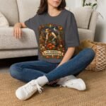 Groundskeeper Skull Halloween T-Shirt — “The Midnight Groundskeeper” Pumpkin Patch Tee