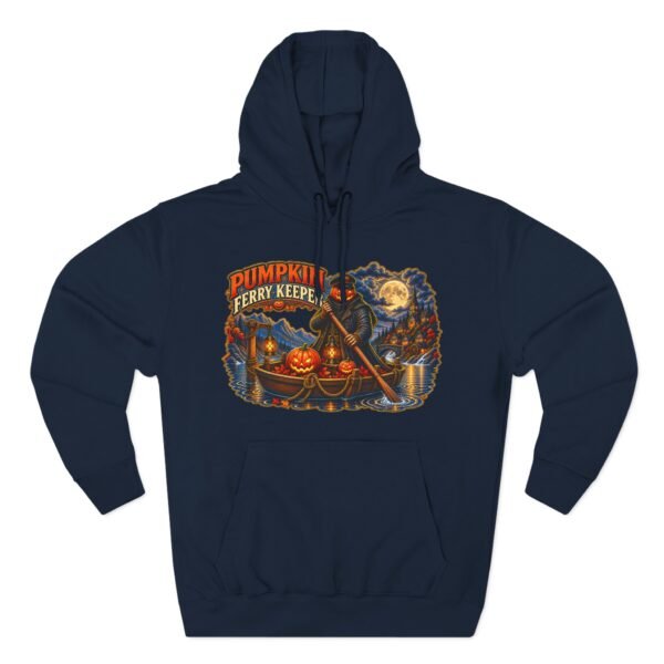 Pumpkin Ferry Keeper Hoodie – Halloween Pumpkin Boat Graphic Hoodie