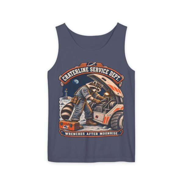 Craterline Service Dept. Tank Top — 'Wrenches After Moonrise' Astronaut Mechanic Tank