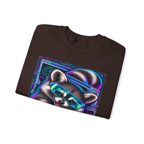 Midnight Cache Raid Sweatshirt — Retro Raccoon Graphic Crewneck