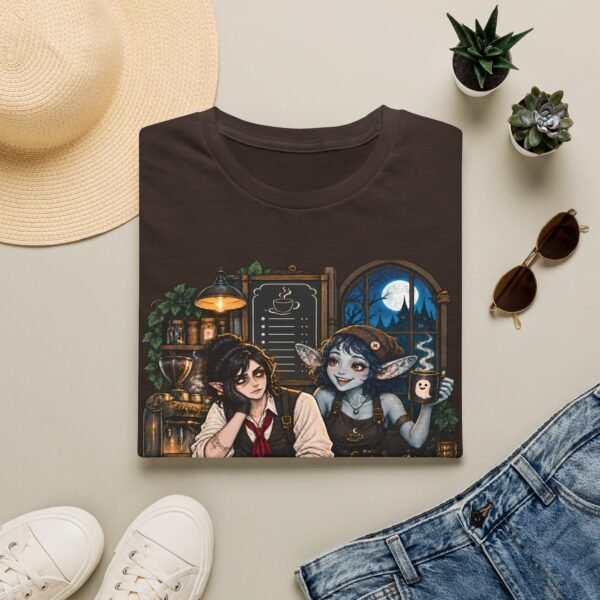 Graveyard Shift Besties T-Shirt — Cute Gothic Coffee Shop Goth Tee