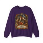 Midnight Groundskeeper Skeleton Gardener Crewneck Sweatshirt — Halloween Pumpkin Patch Graphic