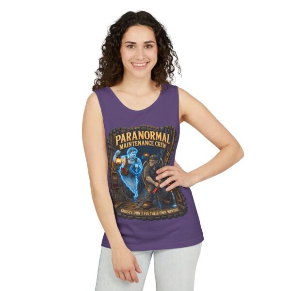 Paranormal Maintenance Crew Tank Top — "Ghosts Don’t Fix Their Own Wiring" Paranormal Repair Graphic