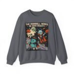 Halloween Alien Crewneck Sweatshirt — “The Doorbell Works in Zero Gravity” Cute Spooky Graphic