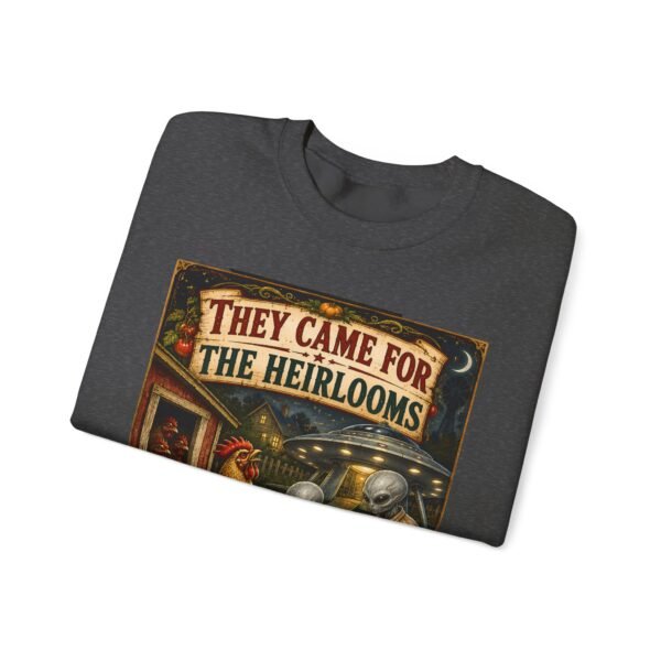 They Came For The Heirlooms Crewneck Sweatshirt — Vintage Garden Harvest Graphic