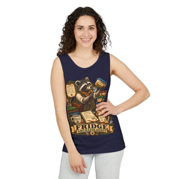 Fridge Archaeologist Tank Top — Funny Raccoon Foodie Graphic Tank