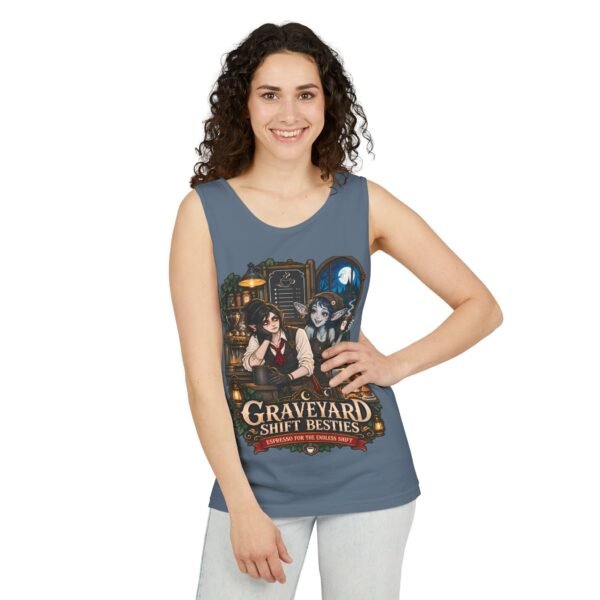Graveyard Shift Besties Tank — Cute Goth Night-Shift Crew Graphic Tank Top