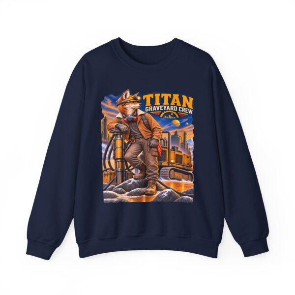 Titan Graveyard Crew Sweatshirt — Construction Equipment & Operator Graphic Crewneck