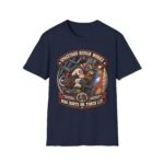 Spaceyard Repair Works T‑Shirt — Retro Astronaut Rat Graphic (Mag Boots On, Torch Lit)