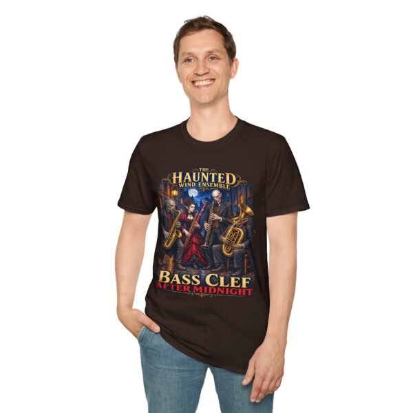 Haunted Wind Ensemble T-Shirt — "Bass Clef After Midnight" Gothic Band Tee