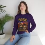 Interplanetary Pit Stop Crewneck Sweatshirt — Retro Space Roadtrip Graphic