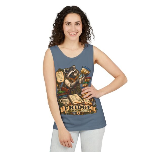 Fridge Archaeologist Tank Top — Funny Raccoon Foodie Graphic Tank