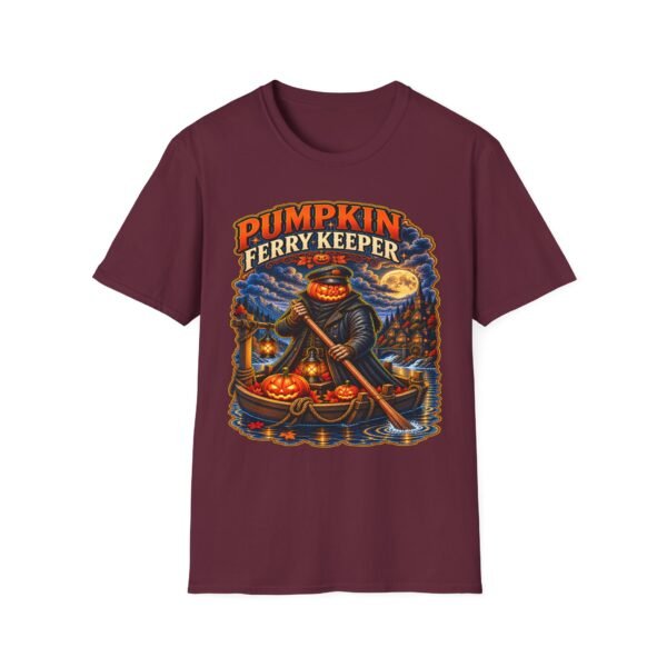 Pumpkin Ferry Keeper T-Shirt — Halloween Jack-O’-Lantern Graphic Tee