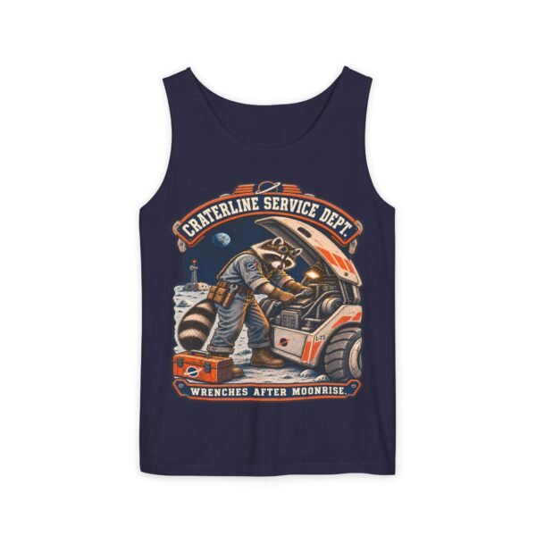 Craterline Service Dept. Tank Top — 'Wrenches After Moonrise' Astronaut Mechanic Tank