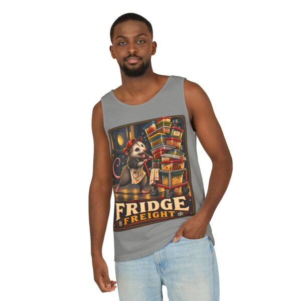 Fridge Freight Tank Top — Vintage Pizzeria Mouse Illustration
