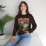 Birdwatching Crewneck Sweatshirt — “The Sighting Wasn’t in the Guide” Vintage Nature Graphic