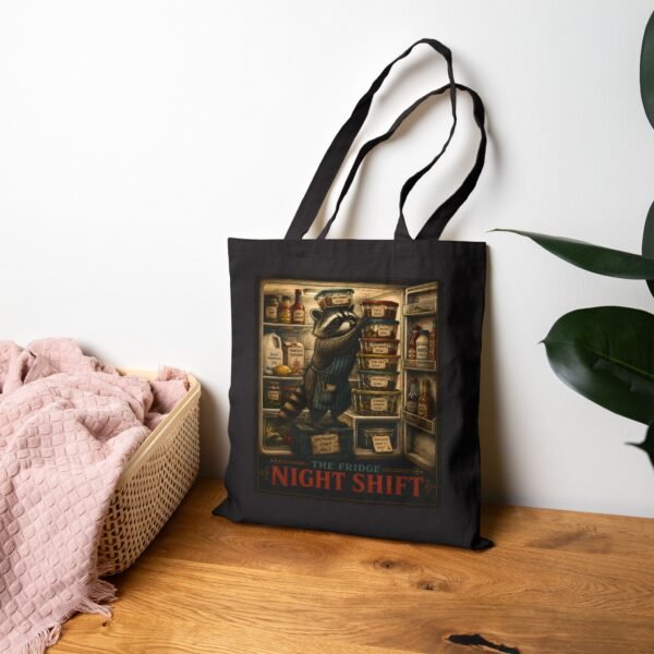 Night Shift Tote Bag — Vintage Pharmacist Apothecary Illustration Cotton Canvas Tote