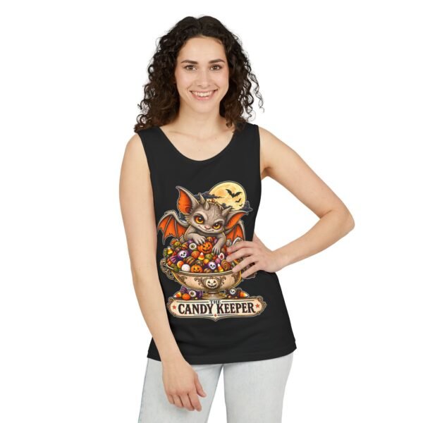 Candy Keeper Bat Tank Top — Cute Halloween Candy Bowl Graphic Tank