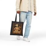Moonrise Bakehouse Tote Bag — Halloween Skeleton Baker Canvas Grocery Tote