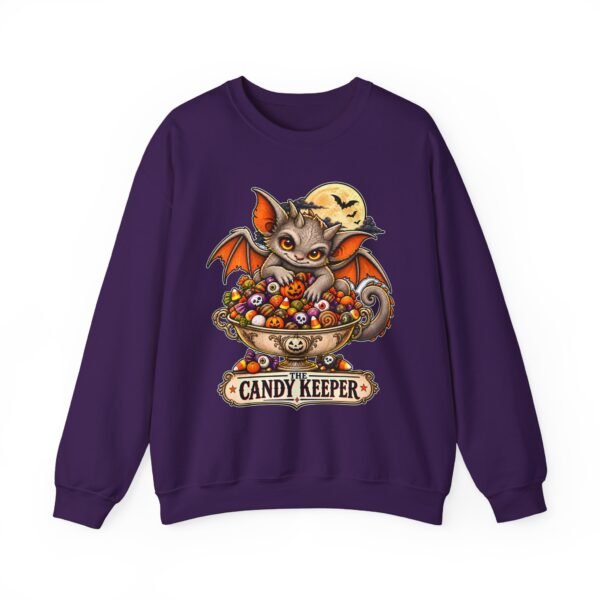 Candy Keeper Sweatshirt — Cute Bat Cat Halloween Crewneck