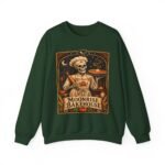 Moonrise Bakehouse Sweatshirt — Halloween Skeleton Baker Pullover
