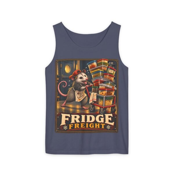 Fridge Freight Tank Top — Vintage Pizzeria Mouse Illustration