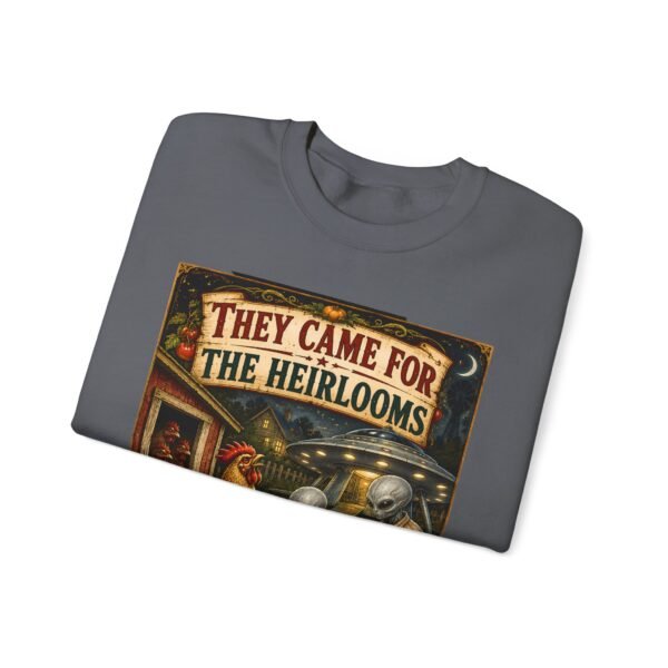 They Came For The Heirlooms Crewneck Sweatshirt — Vintage Garden Harvest Graphic
