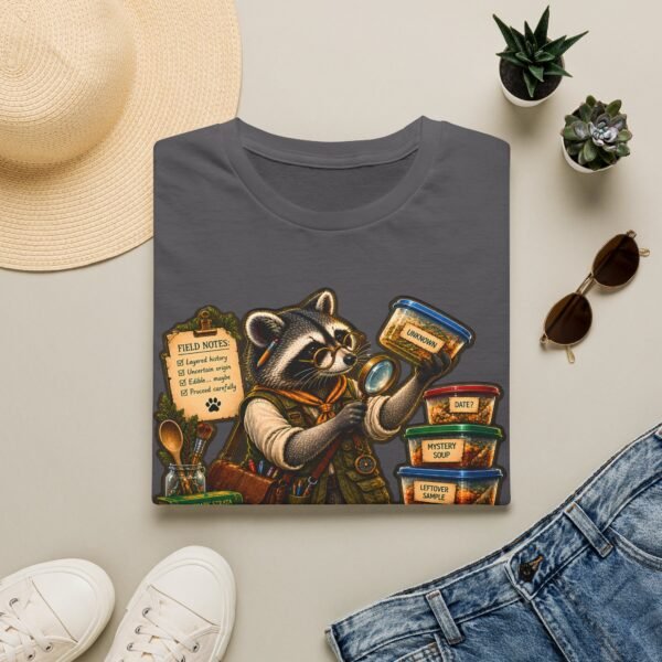 Fridge Archaeologist T-Shirt — Cute Raccoon Foodie Kitchen Tee