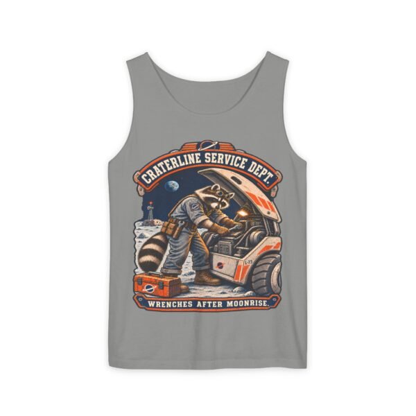 Craterline Service Dept. Tank Top — 'Wrenches After Moonrise' Astronaut Mechanic Tank
