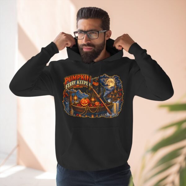 Pumpkin Ferry Keeper Hoodie – Halloween Pumpkin Boat Graphic Hoodie