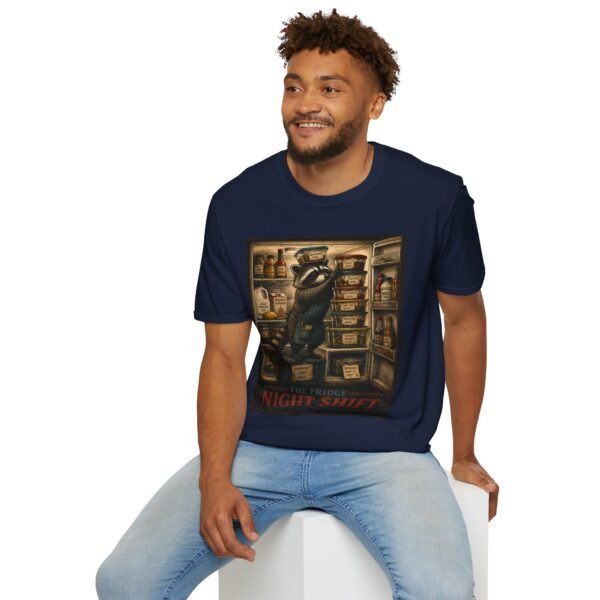 Night Shift Raccoon T-Shirt — Vintage Animal Illustration Tee