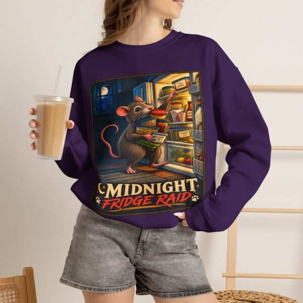 Sweatshirt — “Midnight Fridge Raid” Rat Graphic Crewneck