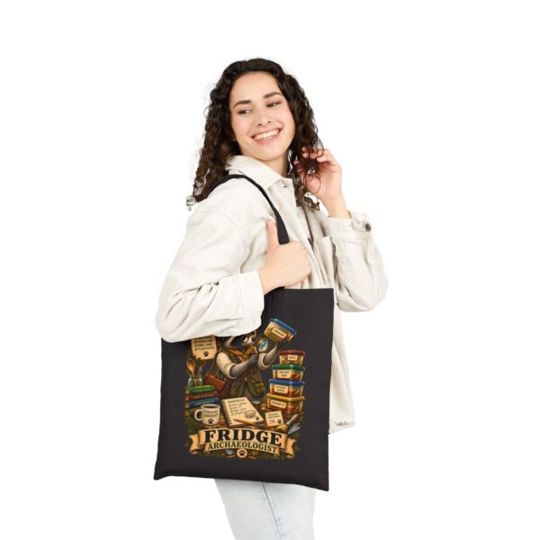 Tote Bag — 'Fridge Archaeologist' Raccoon Vintage Grocery Canvas Tote