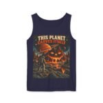 Halloween Astronaut Tank – "This Planet Carves Itself" Graphic Tank Top