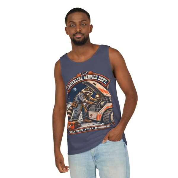 Craterline Service Dept. Tank Top — 'Wrenches After Moonrise' Astronaut Mechanic Tank
