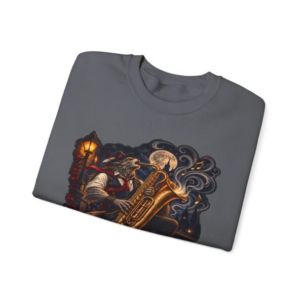 Baritone Beast Sweatshirt — Retro Jazz Saxophone Graphic Crewneck