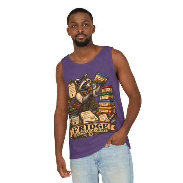 Fridge Archaeologist Tank Top — Funny Raccoon Foodie Graphic Tank