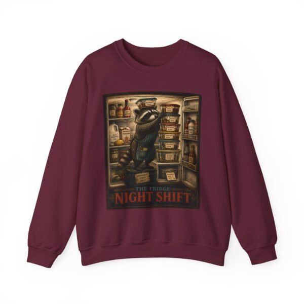 Night Shift Crewneck Sweatshirt — Vintage Bear Night Worker Graphic
