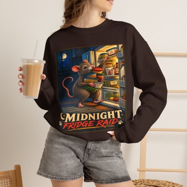 Sweatshirt — “Midnight Fridge Raid” Rat Graphic Crewneck