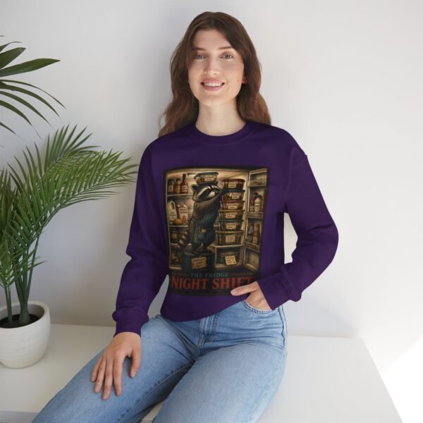 Night Shift Crewneck Sweatshirt — Vintage Bear Night Worker Graphic