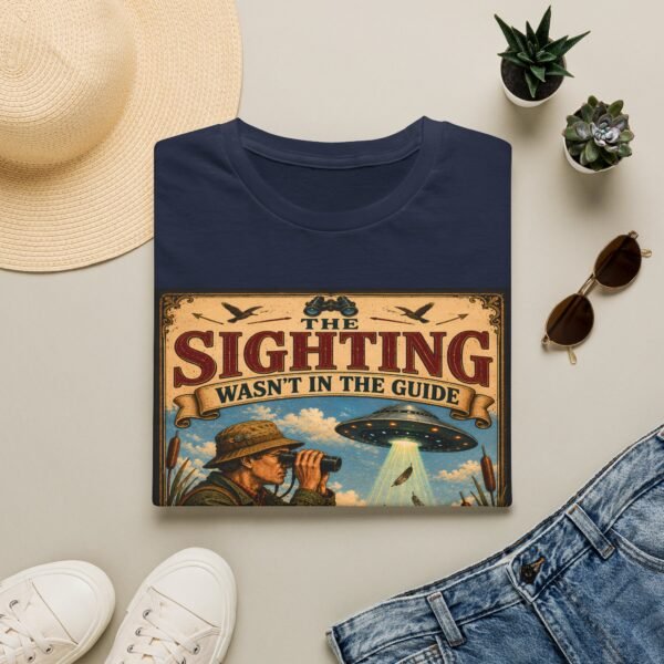 The Sighting Wasn’t in the Guide T-Shirt — Vintage UFO Adventure Tee