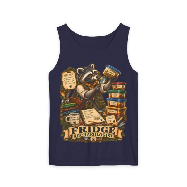 Fridge Archaeologist Tank Top — Funny Raccoon Foodie Graphic Tank