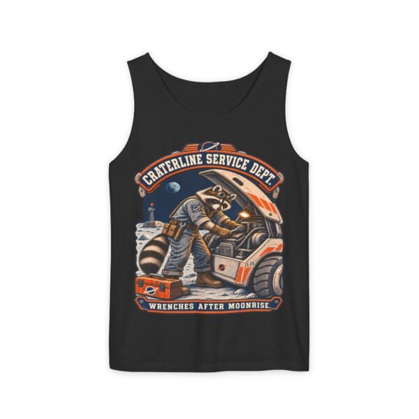 Craterline Service Dept. Tank Top — 'Wrenches After Moonrise' Astronaut Mechanic Tank