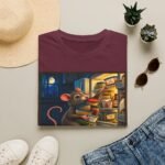 Midnight Fridge Raid T-Shirt — Cute Mouse Illustration