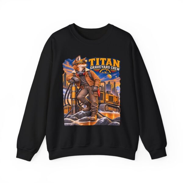 Titan Graveyard Crew Sweatshirt — Construction Equipment & Operator Graphic Crewneck