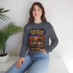 Interplanetary Pit Stop Crewneck Sweatshirt — Retro Space Roadtrip Graphic