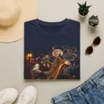 Baritone Beast T-Shirt — Vintage Jazz Saxophone Night Music Tee